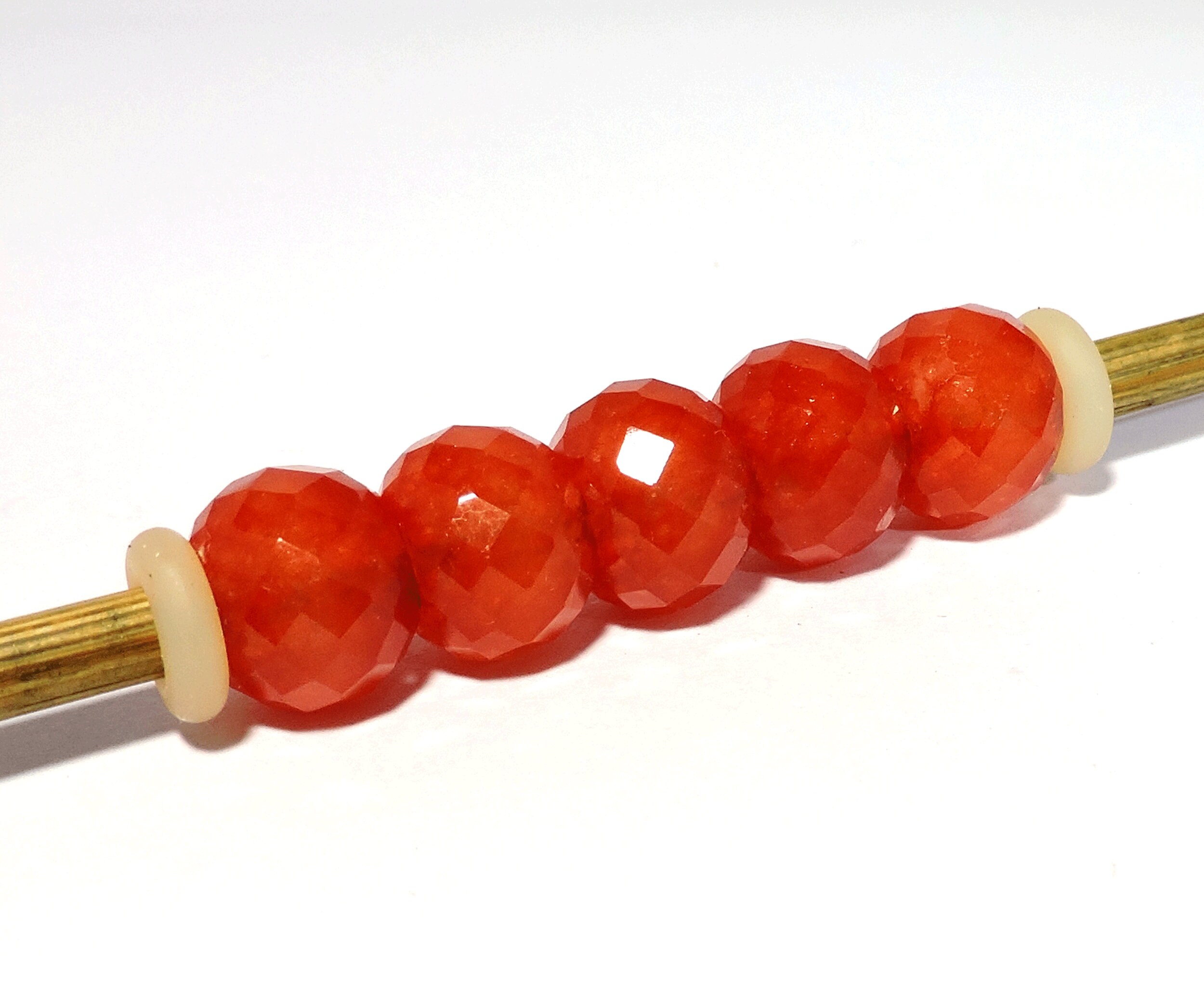 5 Pieces Natural Red Quartz Gemstone 12mm Faceted Round Big Etsy