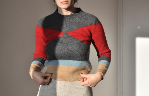 Valentino cashmere color block sweater