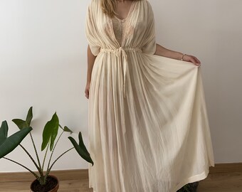 silk crepe gown