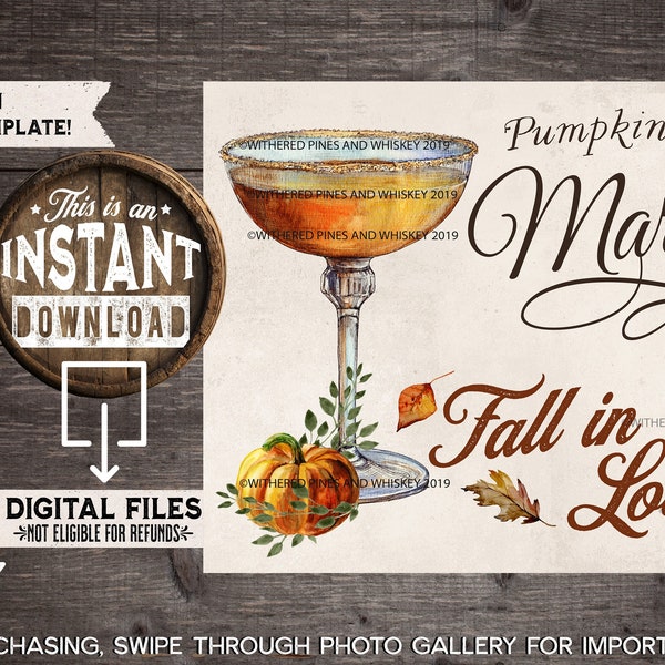 Pumpkin Spice Martini, Fall in Love, Pumpkin Spice, Sugar Rim, Fall Floral, Autumn Drink, Fall Wedding, Pumpkin Signature Drink, Rust