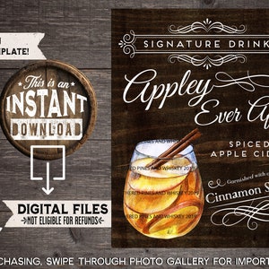 Appley Ever After, Spiced Apple Cider, Cinnamon Drink, Autumn Drink, Fall Wedding