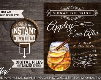 Appley Ever After, Spiced Apple Cider, Cinnamon Drink, Autumn Drink, Fall Wedding