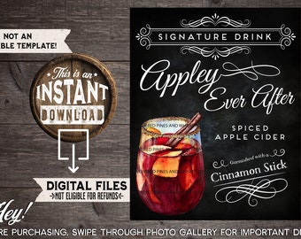 Appley Ever After, Spiced Apple Cider, Cinnamon Drink, Autumn Drink, Fall Wedding