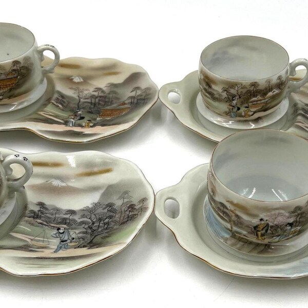 Tea Cup With Snack Plate Etsy