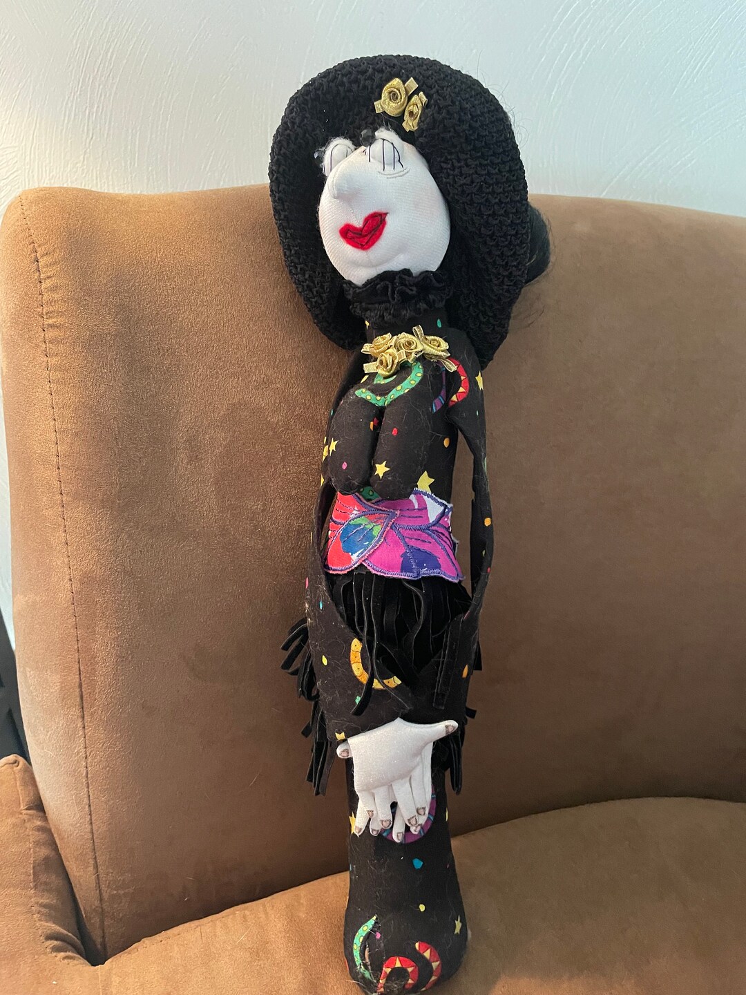 Vintage Hand Made Sand Bag Lady Doll Etsy