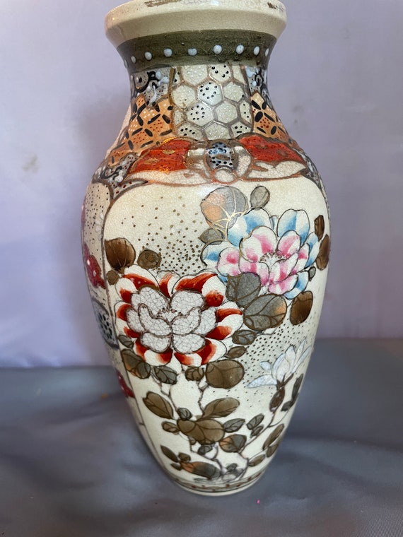 Made in Japan Vintage Oriental Vase Small Pottery Bud Vase Etsy