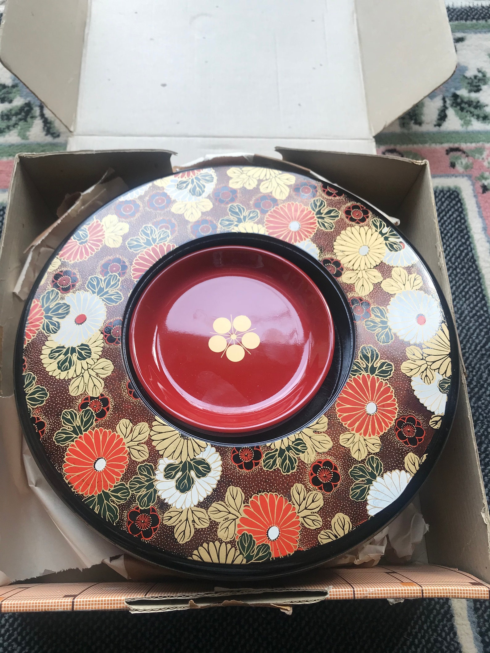 Vintage Lacquerware Japanese Bento Box Set Etsy