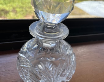 Antique Pressed Glass Cologne perfume bottle