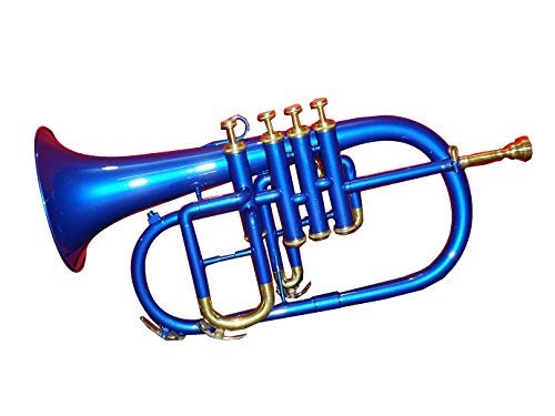 new jai bharat musicals Bb Flugelhorn Low Pitch Brass Musical Instrument for Intermediate Student with Cushioned Hard Case
