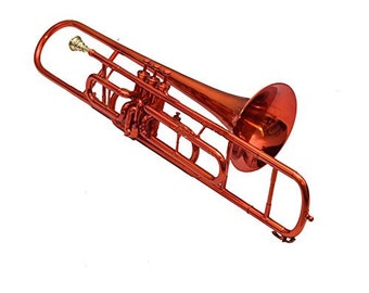 Trombone Bb Pitch Finish Brass Made W/Case+Mp Gold