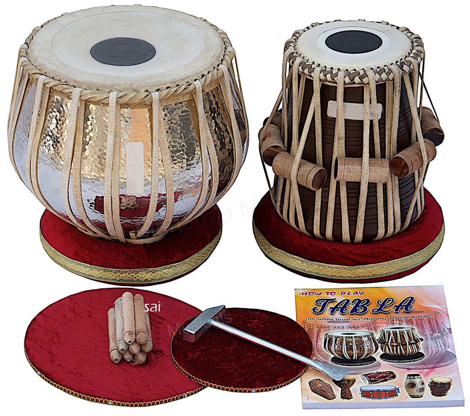 SAI Musical S Tabla Drum Set, Concert Quality, 4.5kg Copper Bayan