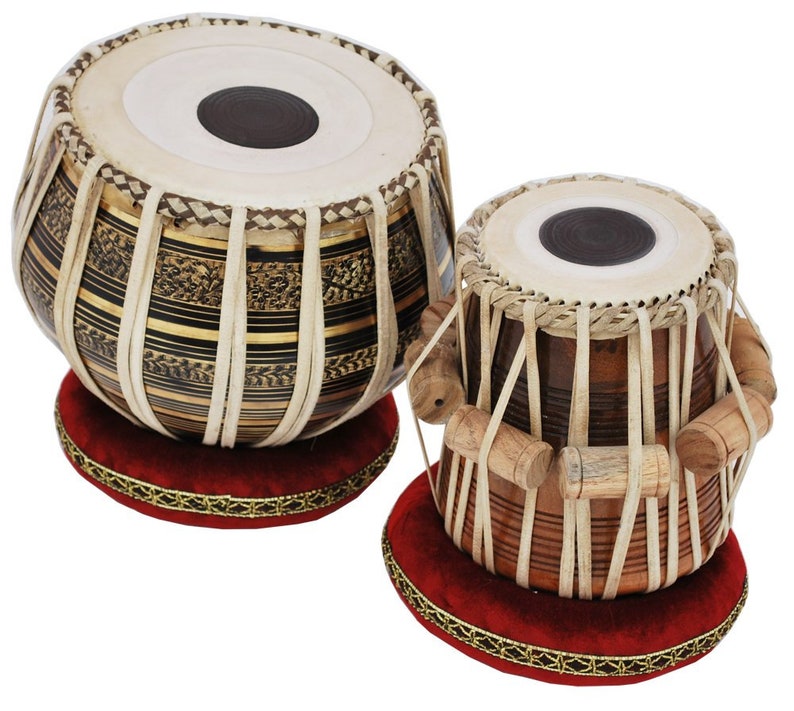 Tabla Drum Set 2.5 Kg Black Painted Brass Bayan Beautiful Etsy