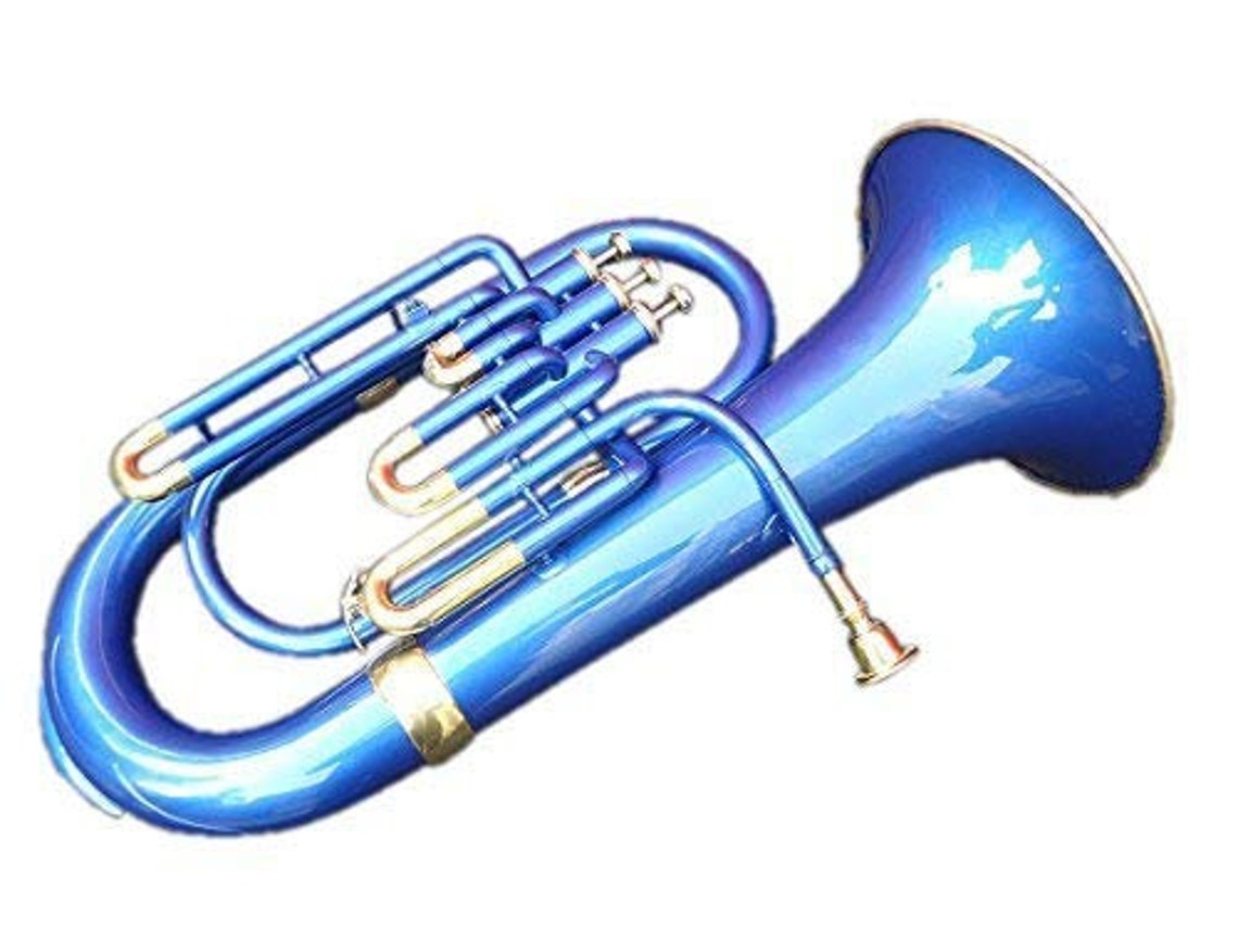 Queen Brass Euphonium Bb Pitch Wcase & Mp Brass Made Blue Etsy