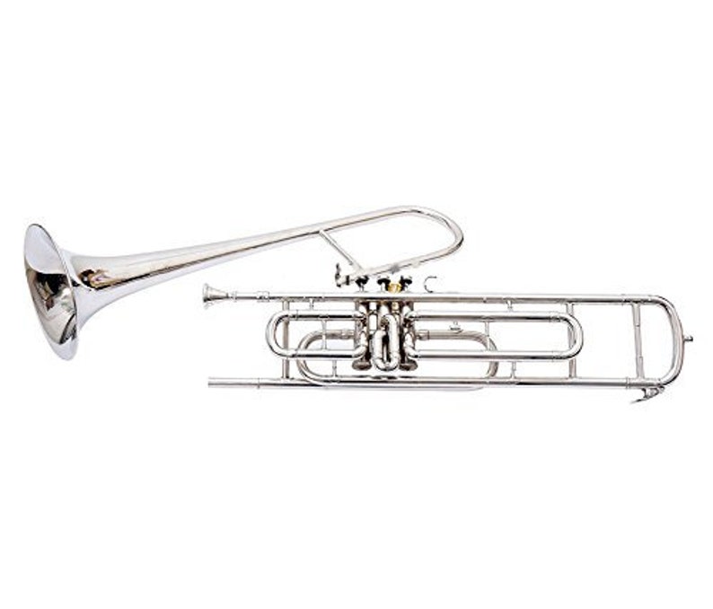 Trombone Bb Pitch Finish Brass Made W/casemp SILVER Etsy