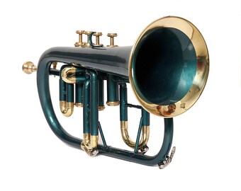 Flugel Horn Bb Flat green Finishing With Free Hard Case+Mouthpiece