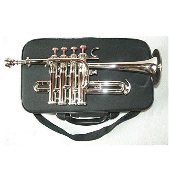 Sai Musical India Silver Nickel Piccolo Trumpet With Free