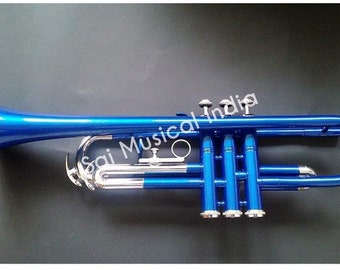 Sai Musical India Tr-08 Trumpet, Bb Blue Colored Brand: