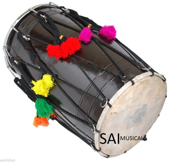 DholDrums Punjabi Bhangra Black Mango Wood Dholak Dholki Etsy