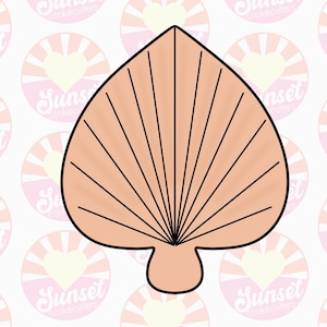 Boho Fan Palm Leaf Cookie Cutter