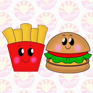 Burger and Fries Cookie Cutter Set