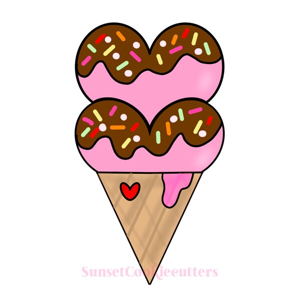 Ice Cream Cookie Cutter Etsy
