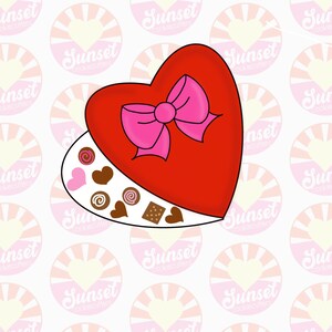 Heart Box of Chocolates Cookie Cutter,Valentine’s Cookie cutters