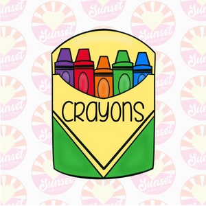 Crayon Box Cookie Cutter | Stamp | Stencil #1