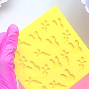 うさぎとにんじんのデボッサー/エンボッサー フォンダン スタンプ