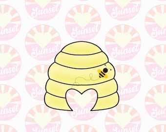 Beehive with Heart Cookie Cutter