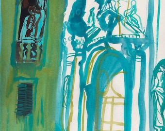 Couple on a balcony in Venice
