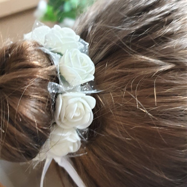 Hair wreath flower wreath bridal wreath dirndl wreath headpiece photo shoot vintage hairband bridal jewelry flower child baptism communion confirmation