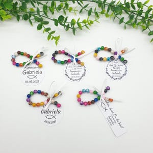 Colorful fish beads 7 x 3 cm – Personalizable with name, handmade, table decoration for baptism, communion, confirmation & party favor