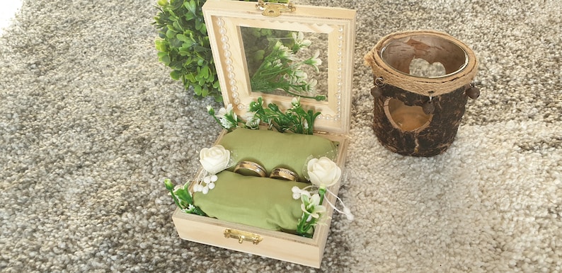 Ring holder wedding ring pillow money gift ring box wooden box vintage wooden ring box groomswoman bridesmaid