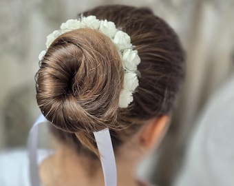 Haarkranz Blumenkranz Brautkranz Dirndlkranz Kopfschmuck Fotoshooting Vintage Haarband Brautschmuck Blumenkind Taufe Kommunion Konfirmation