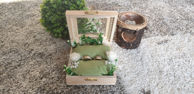 Ring holder wedding ring pillow money gift ring box wooden box vintage wooden ring box groomswoman bridesmaid