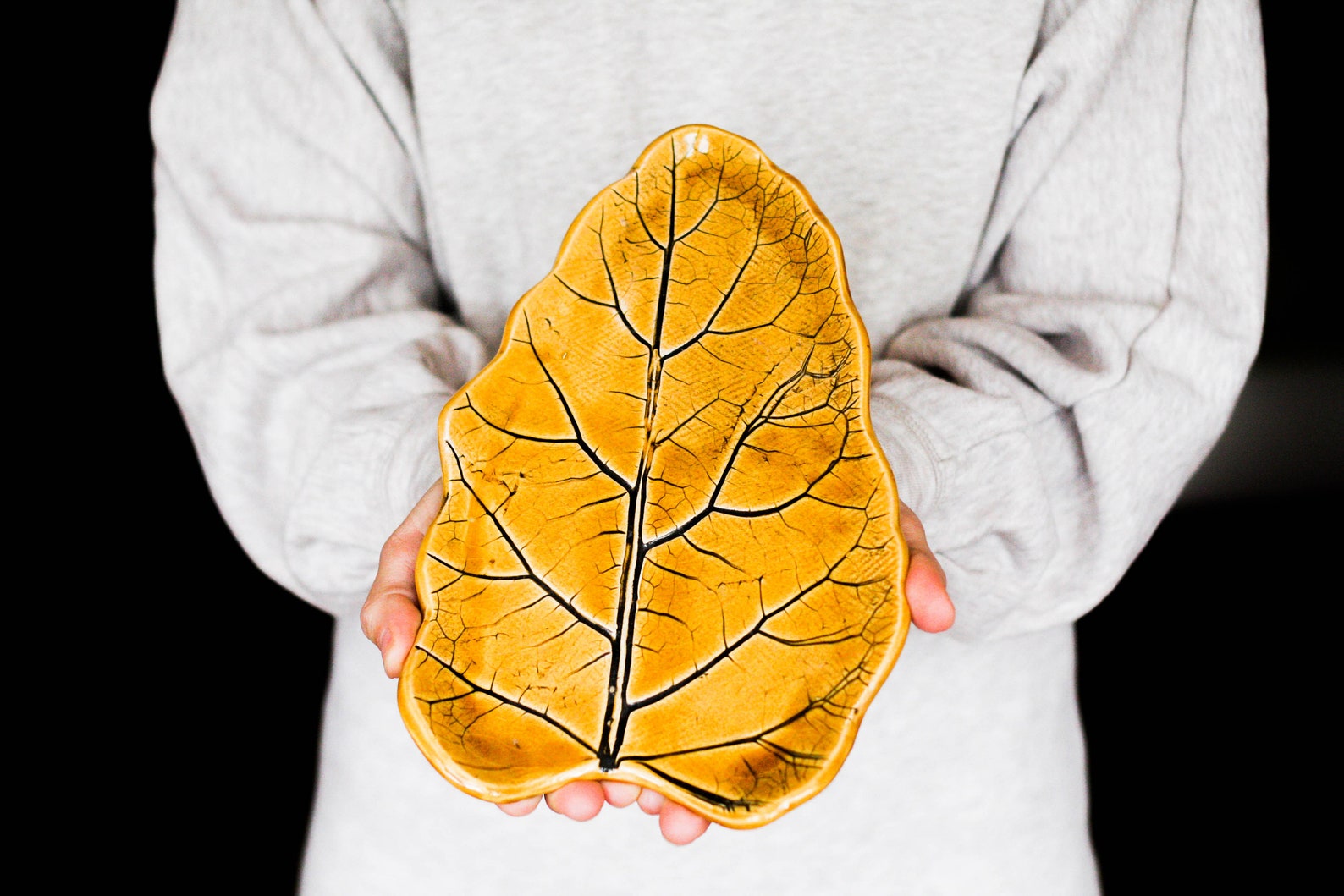 Large Plate Serving Plate Leaf Plate Nature Plate Botanical Etsy