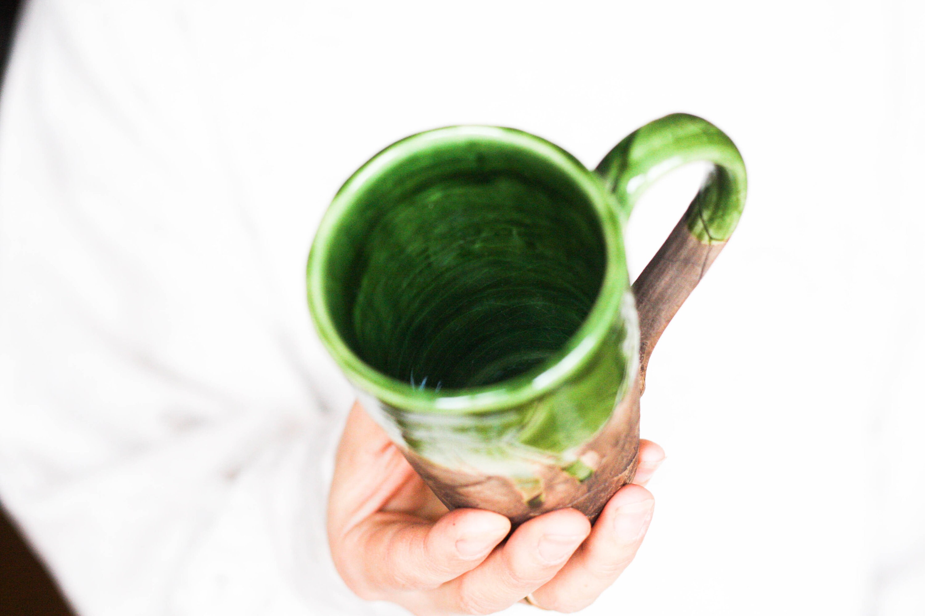 Nature mug Herb mug Large coffee mug Pottery mug Nature lover Etsy