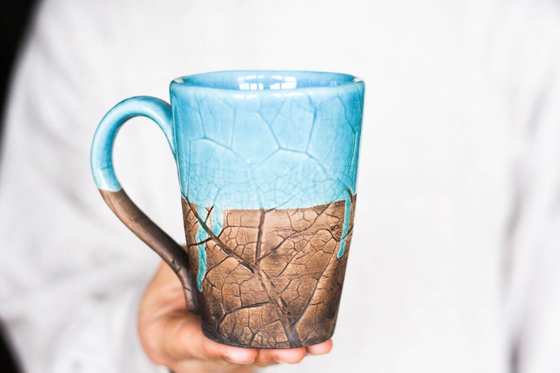 Nature Mug Herb Mug Large Coffee Mug Pottery Mug Nature Lover Etsy