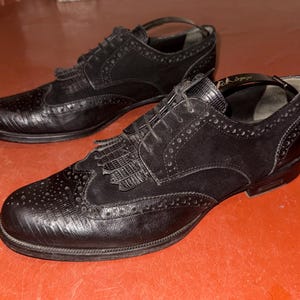 Rare dsquared2 brogue black shoes suede and leather  ЕU 40, Oxford