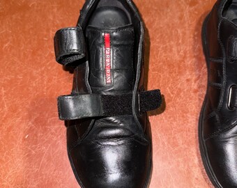 Rare, Original Prada Sneakers Lather Black Logo - Etsy