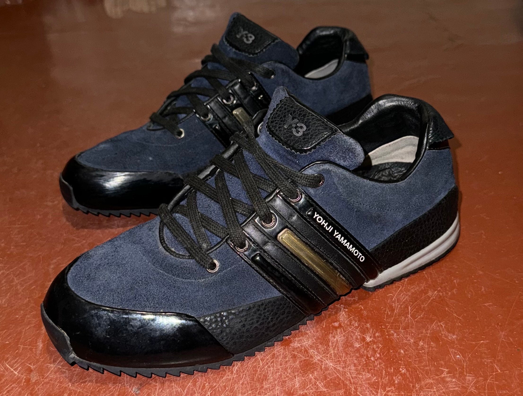 靴 Yohji Yamamoto LEATHER SHOES 39 OLD YOHJI YAMAMOTO - Leather shoes with rubber soles (late 80's