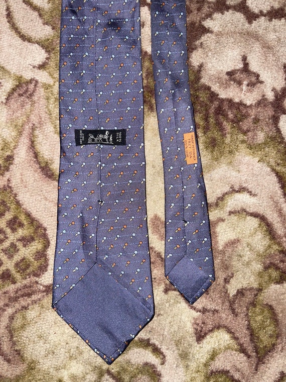 Hermès 100 Silk Tie Flower France 7827 UA Vintage… - image 6