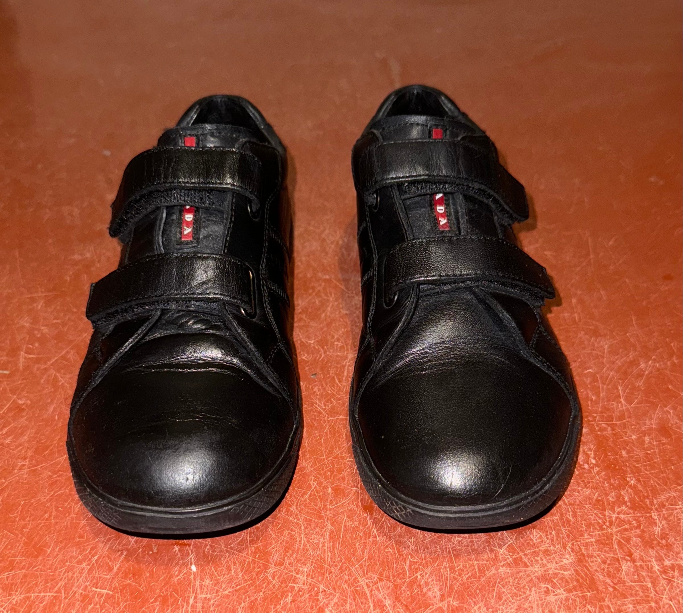 Rare, Original Prada Sneakers Lather Black Logo - Etsy Rare, Original Prada Sneakers Lather Black Logo - Etsy