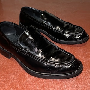 Rare, original vintage Gucci lather loafers black platform, slipon, monogram, logo Gucci