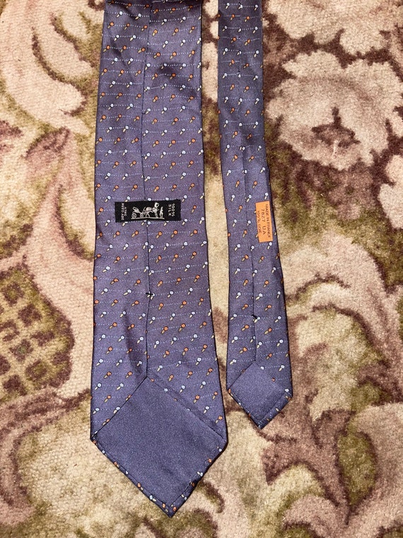 Hermès 100 Silk Tie Flower France 7827 UA Vintage… - image 3