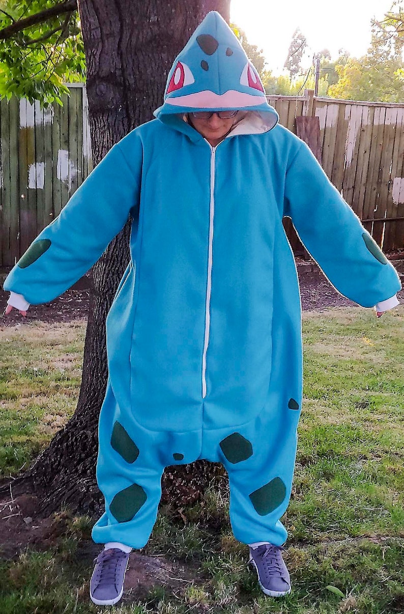 Custom Adult Bulbasaur Inspired Kigurumi Onesie Etsy