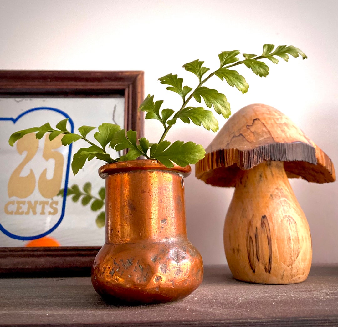 Antique Solid Copper Vase Etsy