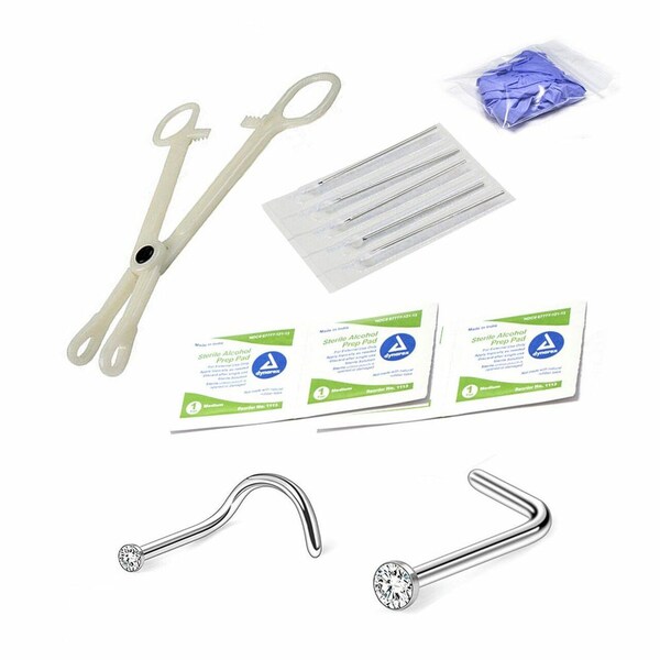 13 pieces nose piercing kit