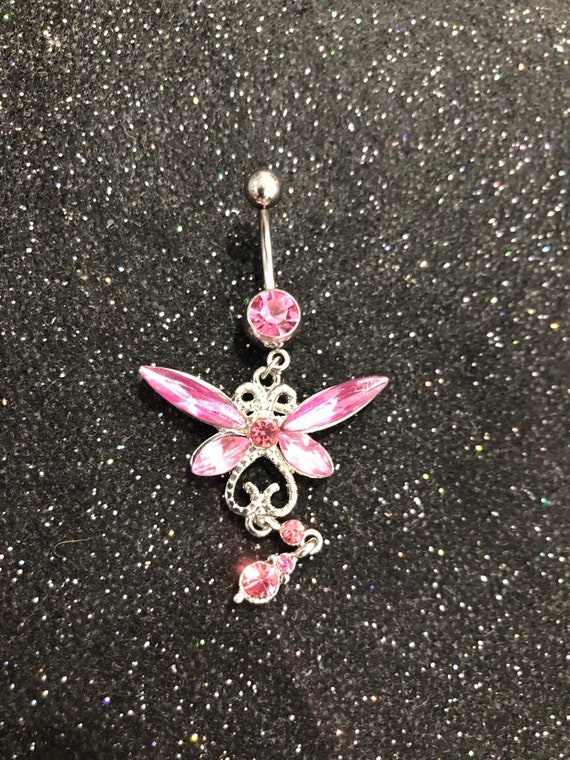 Dragon Fly stainless steel bellybutton ring | Etsy