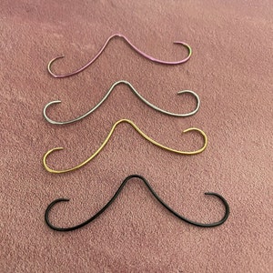 16G Septum Mustache Rings 316L Surgical Steel Mustache Septum Nose Hoops For Men Women Mustache Septum Piercing Jewelry